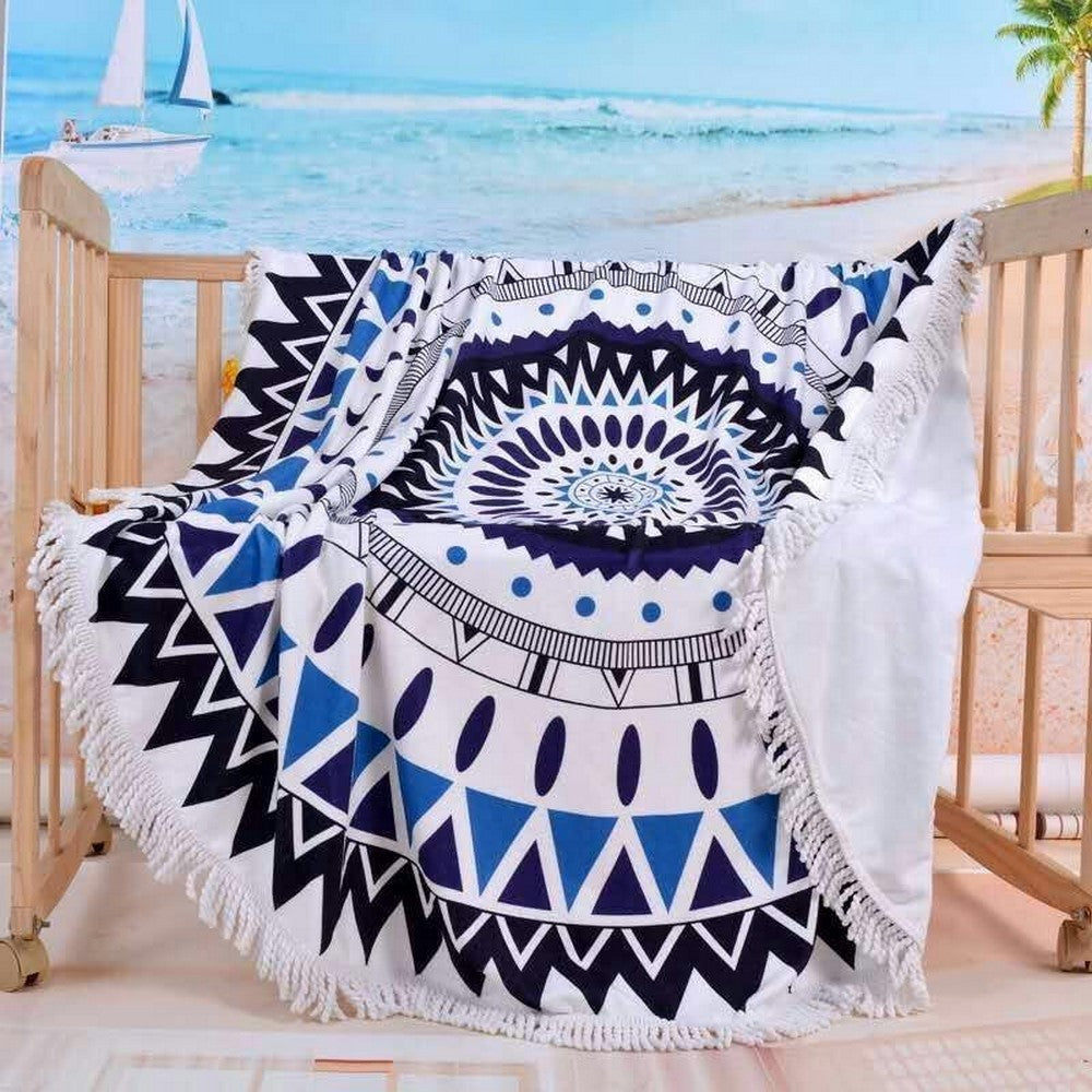 Microfiber Round Beach Towel Style B