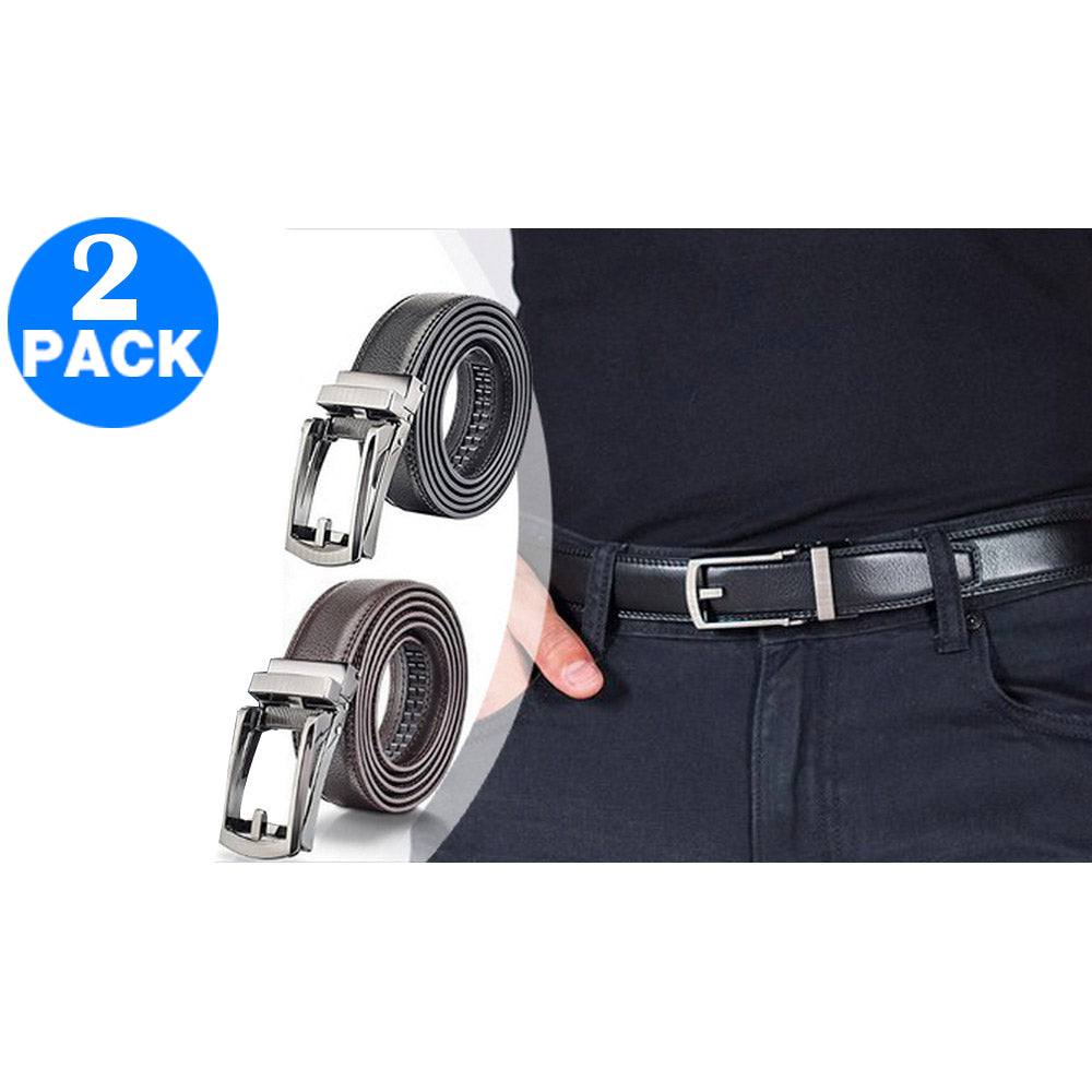 2X Comfort Gentleman's Click Adjustable PU Leather Belts