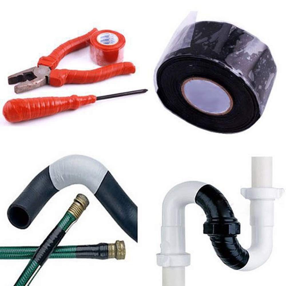 4 Pack 2.5cm*3m Waterproof High Pressure Rubber Self-Fluxing Silicone Repair Tape