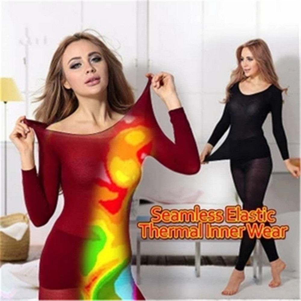 Women Winter Ultra Thin Thermal Underwear Set