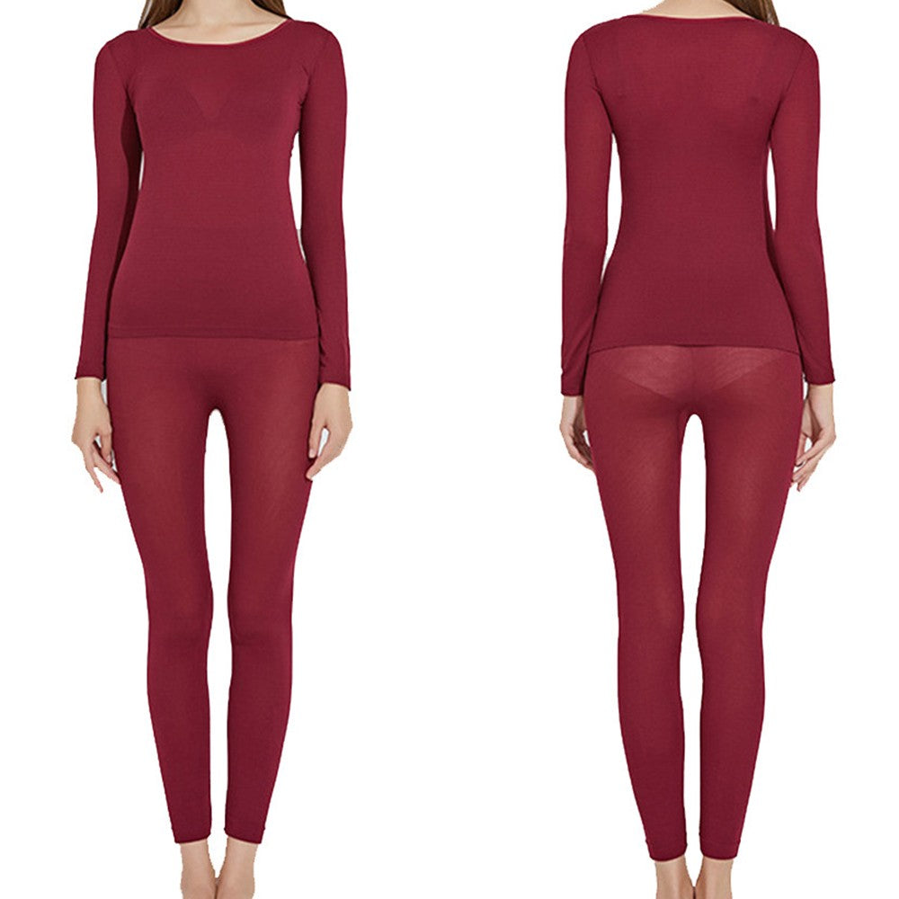 Women Winter Ultra Thin Thermal Underwear Set