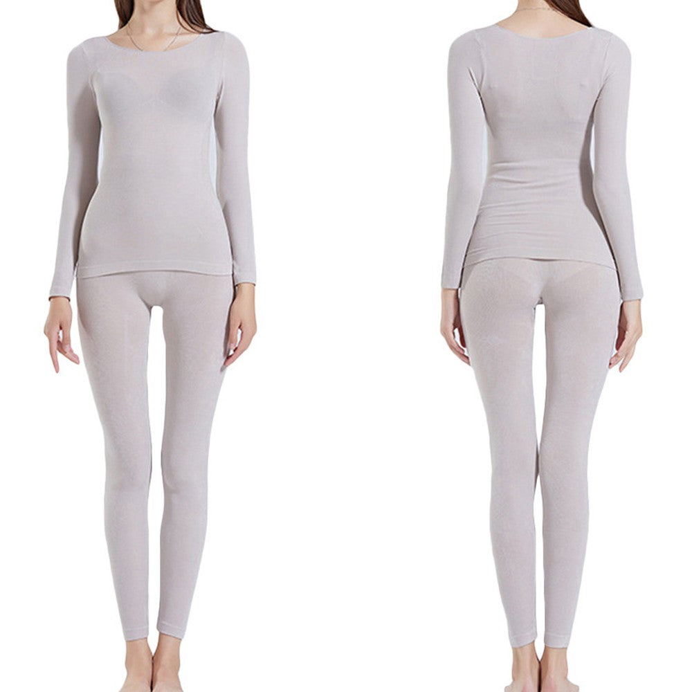 Women Winter Ultra Thin Thermal Underwear Set