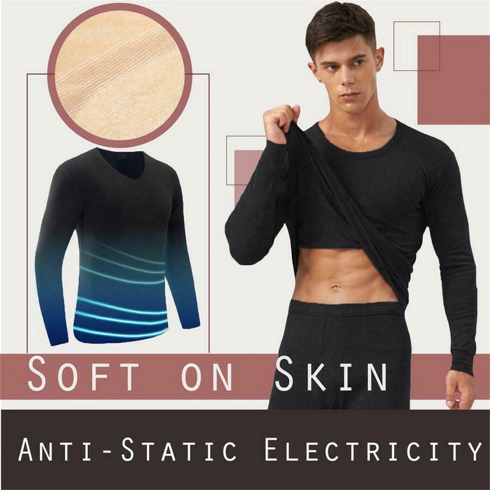 Men Winter Ultra Thin Thermal Underwear Set