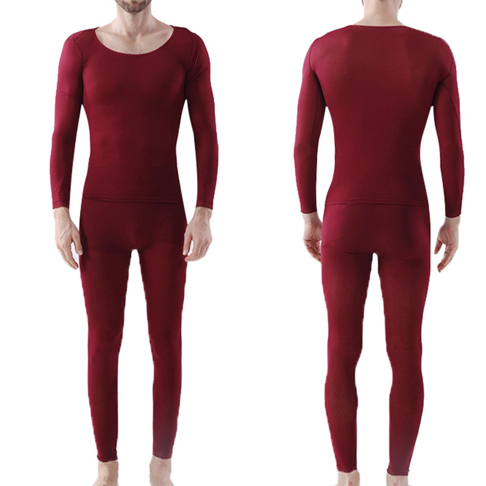 Men Winter Ultra Thin Thermal Underwear Set
