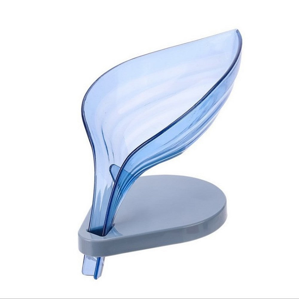 2 X Leaf Shape Self Draining Soap Boxes for Bathroom Home