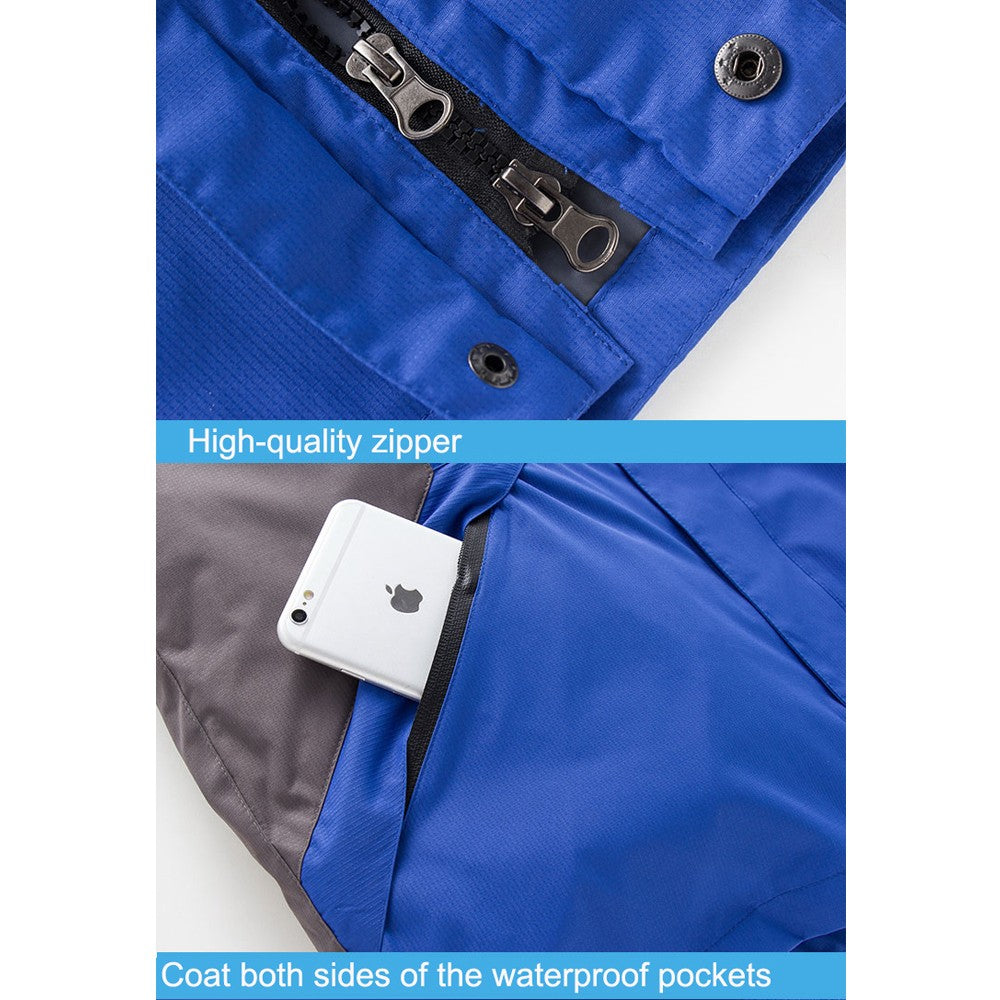 Mens 3 in 1 Winter Windproof Coats Ski Hooded Jacket with Warm Inner