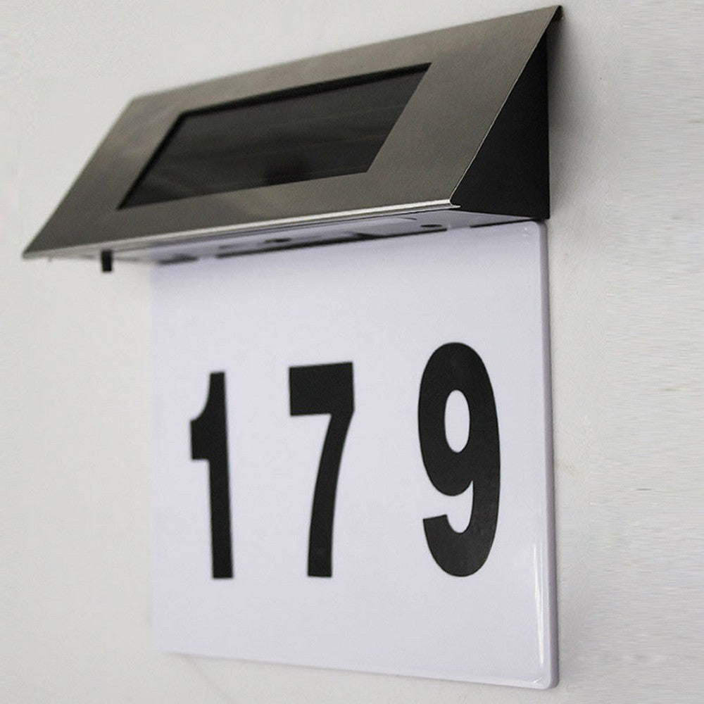 4LED Solar Powered Doorplate Number Sign Lights