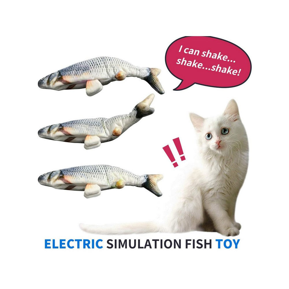 USB Rechargeable Realistic Moving Fish Toy for Cat Style 3