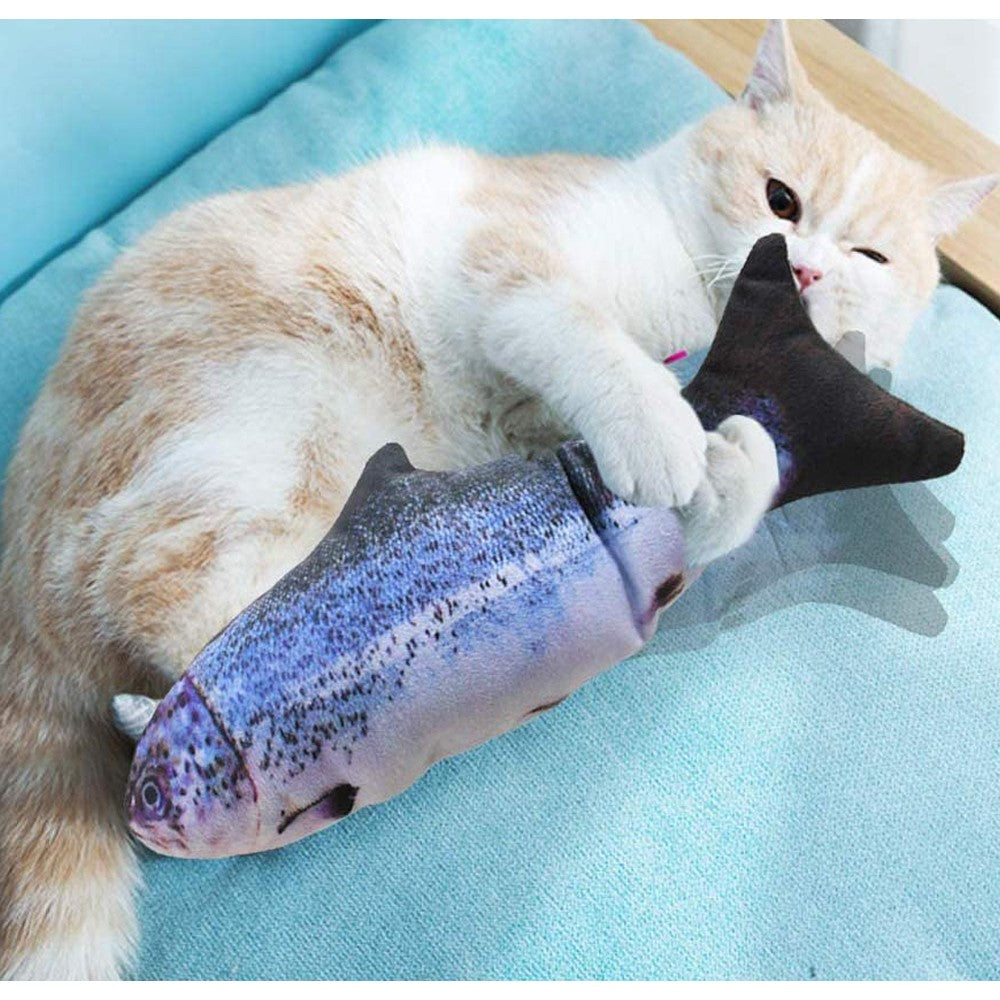USB Rechargeable Realistic Moving Fish Toy for Cat Style 4