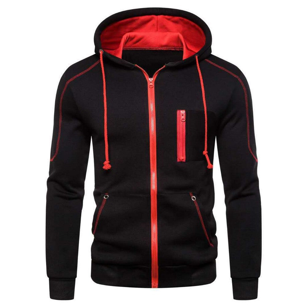 Mens Casual Zip Up Hood Jacket