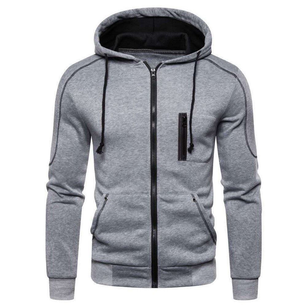Mens Casual Zip Up Hood Jacket