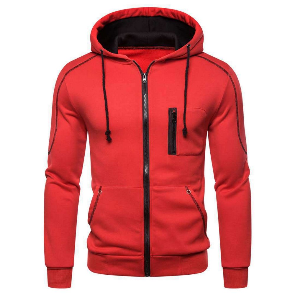 Mens Casual Zip Up Hood Jacket