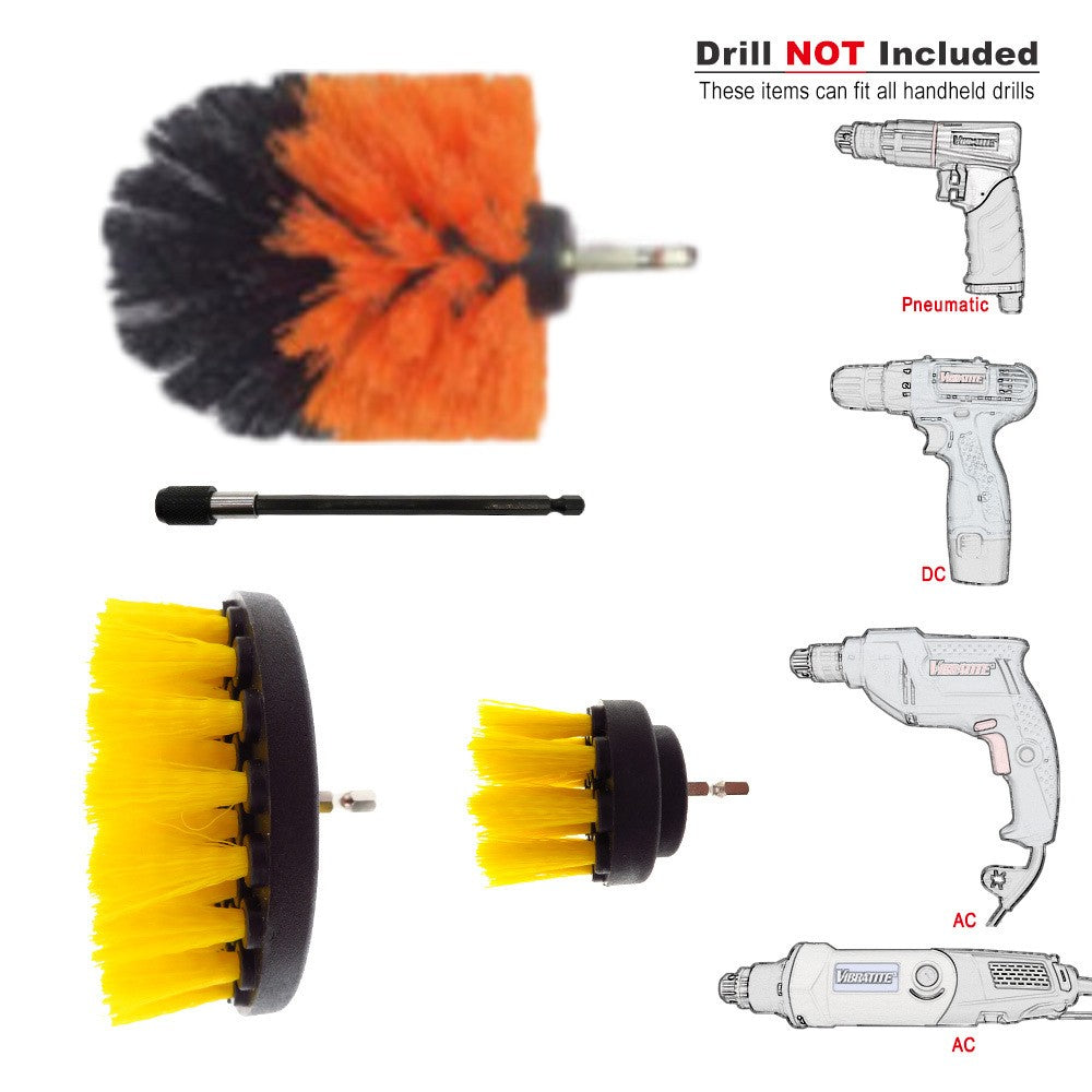 31 Pieces Drill Brush Attachments Set Cleaning Sponge Scrub Pads