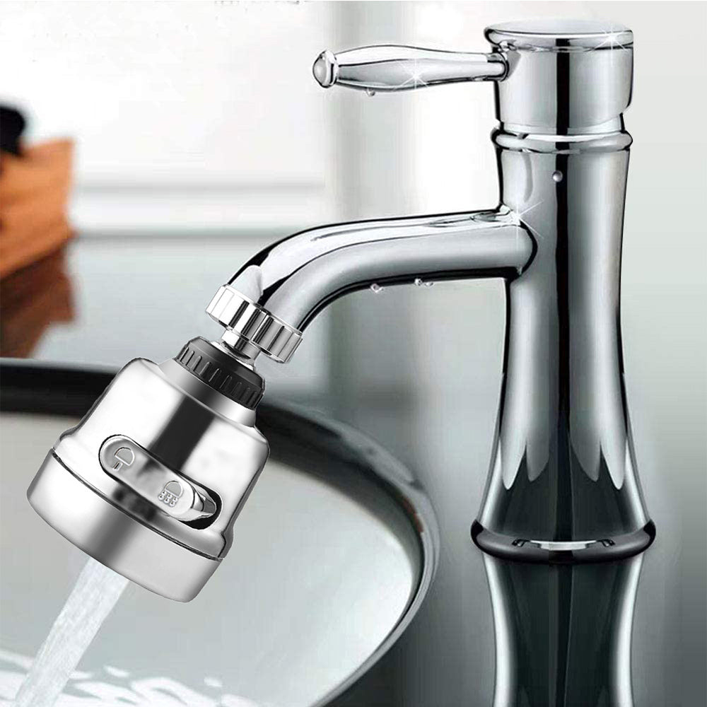 2 X 2 Modes Kitchen Sink 360 Flexible Extension Hose Faucet Sprayers Attachment Water Saving Short Nozzles