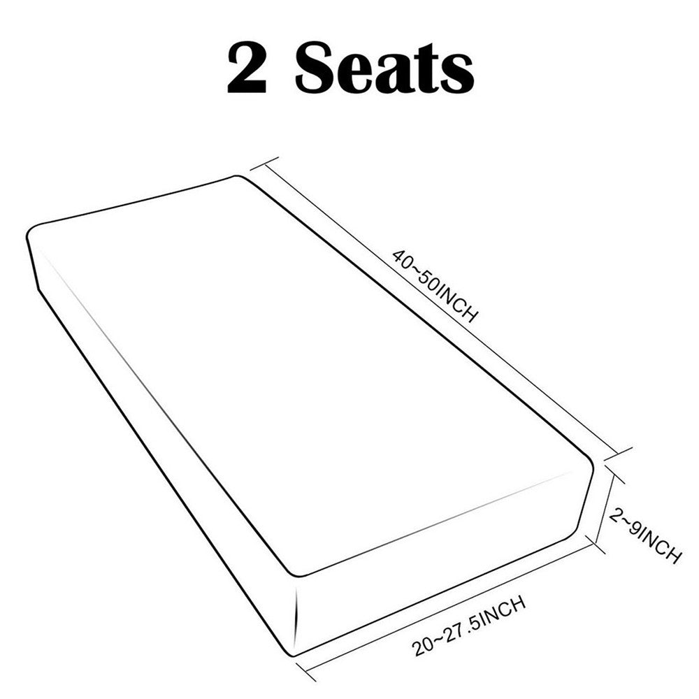 For 2 Seater Elastic Water Repellent Sofa Seat Cushion Cover Furniture Couch Seat Slipcover Protectors