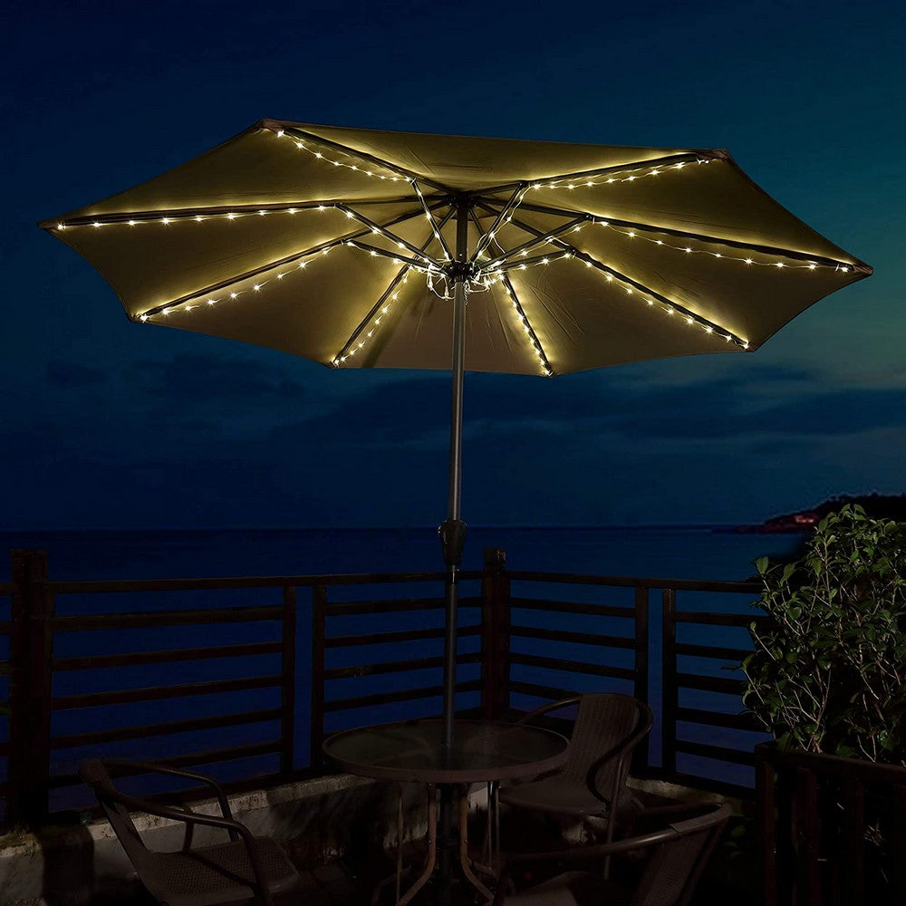 2 Pack 104LED 8 Modes Outdoor Battery Operated Remote Control String Lights for Patio Umbrella
