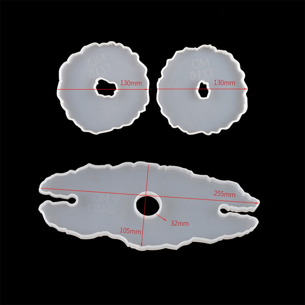 3 Pieces DIY Resin Casting Silicone Molds Set for Making Resin Wine Rack Tray Wine Glasses Holder