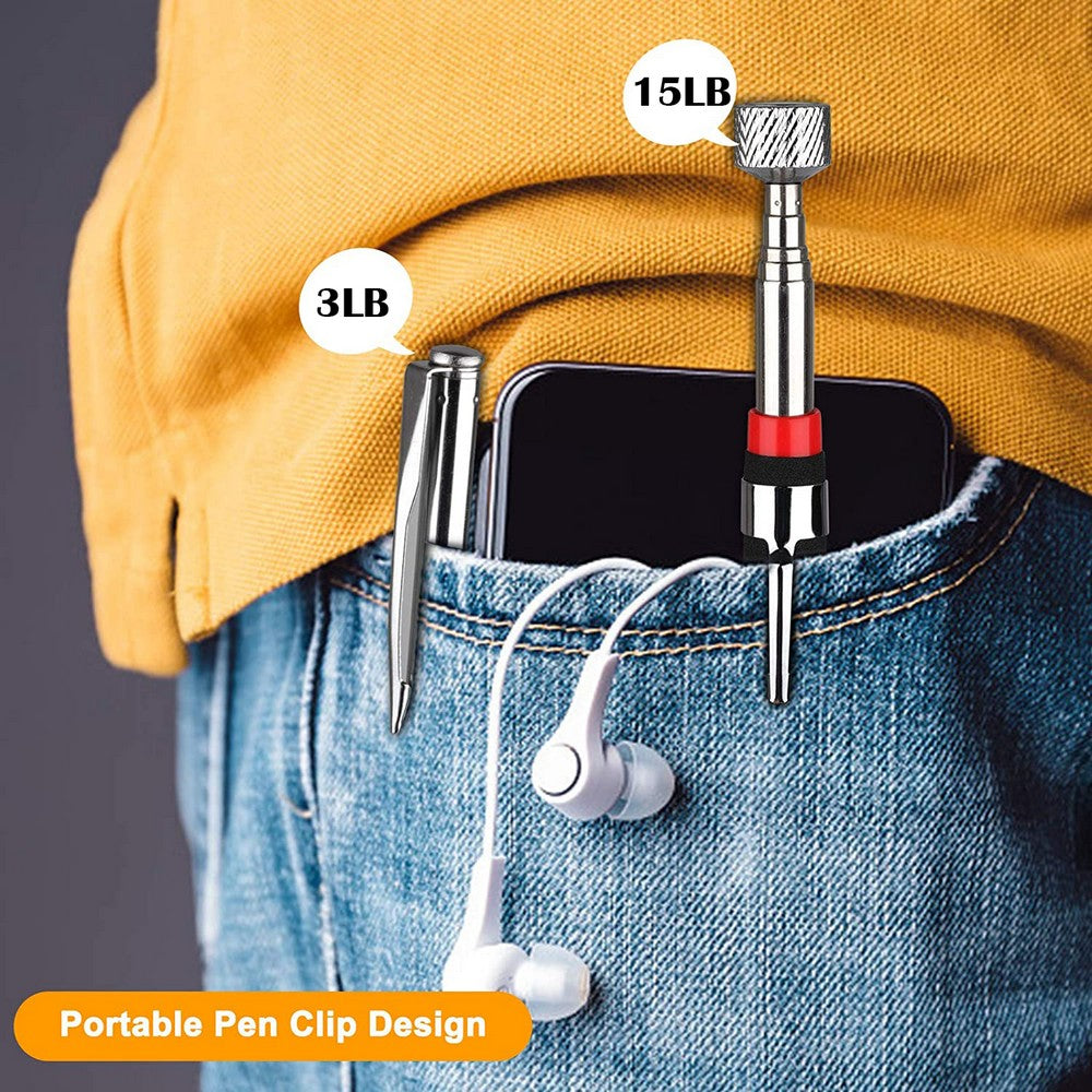 5 Pieces Magnetic Telescoping Pick up Tools Kit Car Inspection Mirror