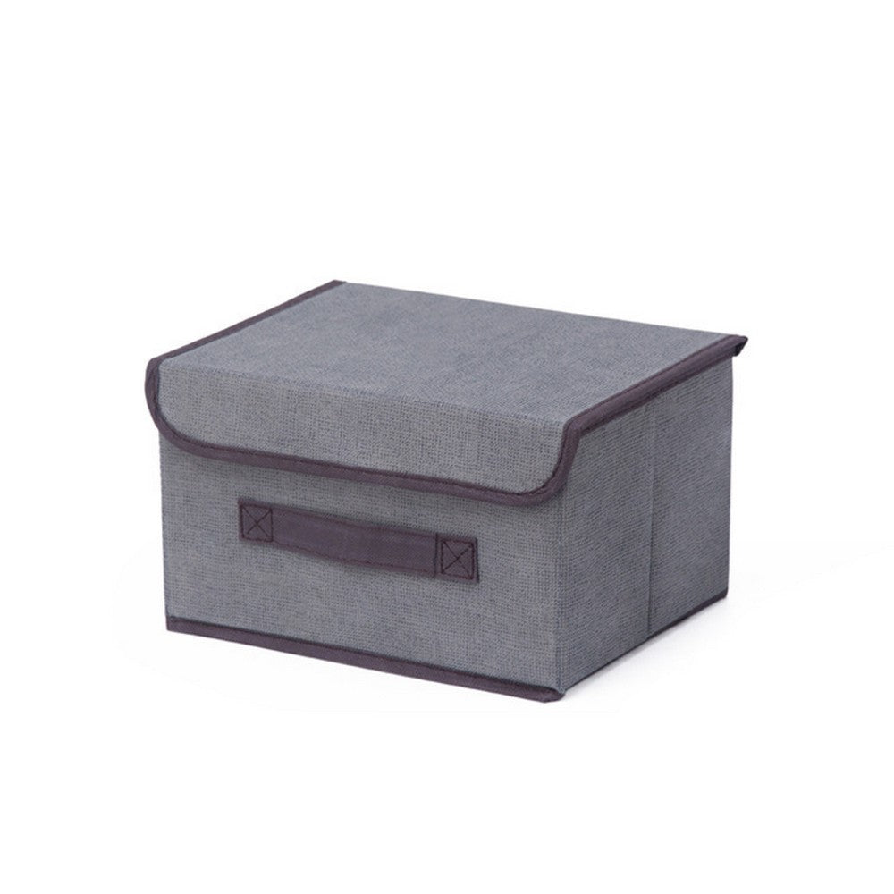 3 X Foldable Collapsible Storage Cubes Bin Closet Organizer Basket Storage Box with Dustproof Lid Small