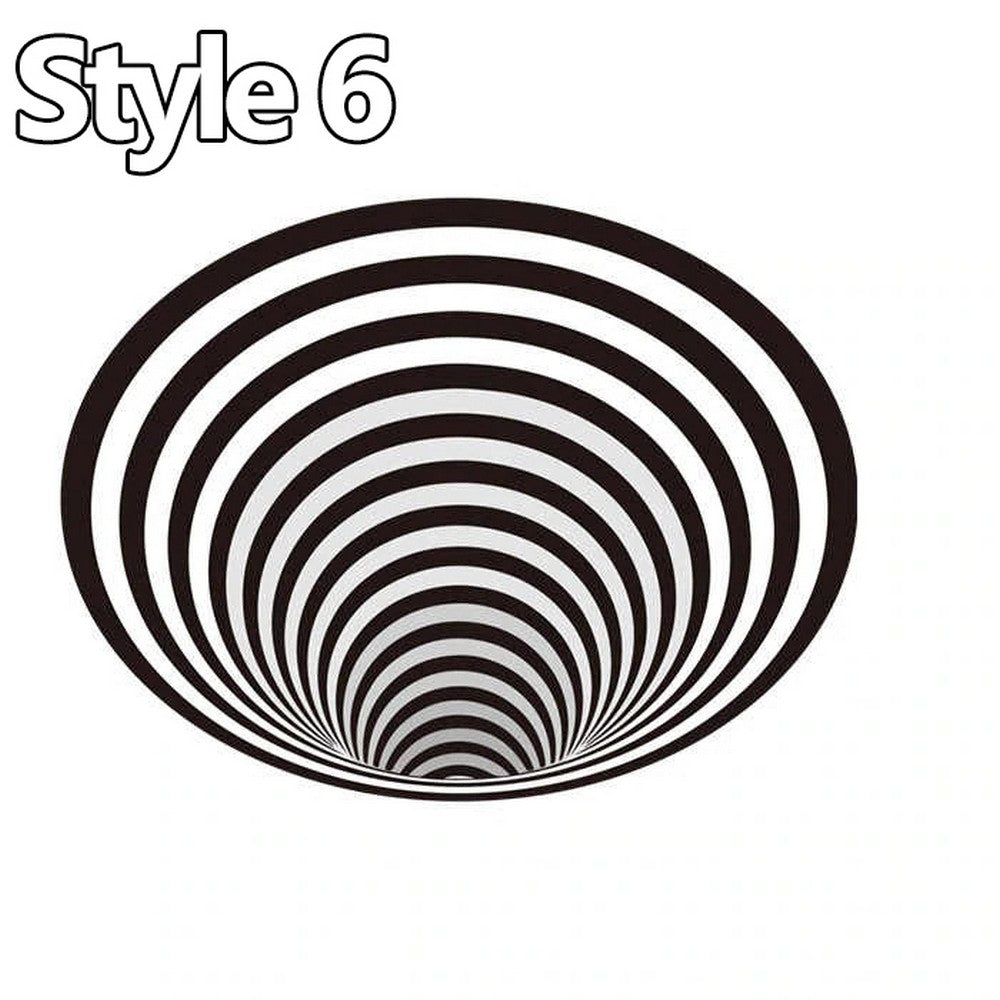 3D Optical Vortex Illusion Carpet Round Rug