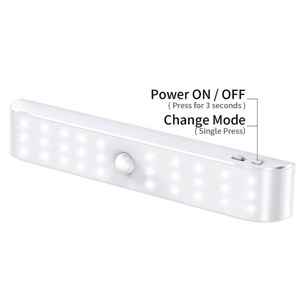 2 X 30LED USB Rechargeable Motion Sensor Closet Light