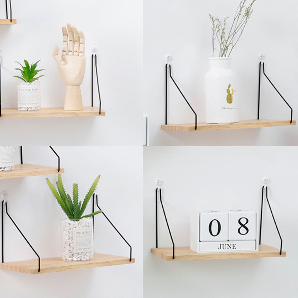 3 X Floating Shelves Hanging Shelf Wall Mounted Home Decor Organizer Rack for Living Room Bedroom Bathroom Kitchen