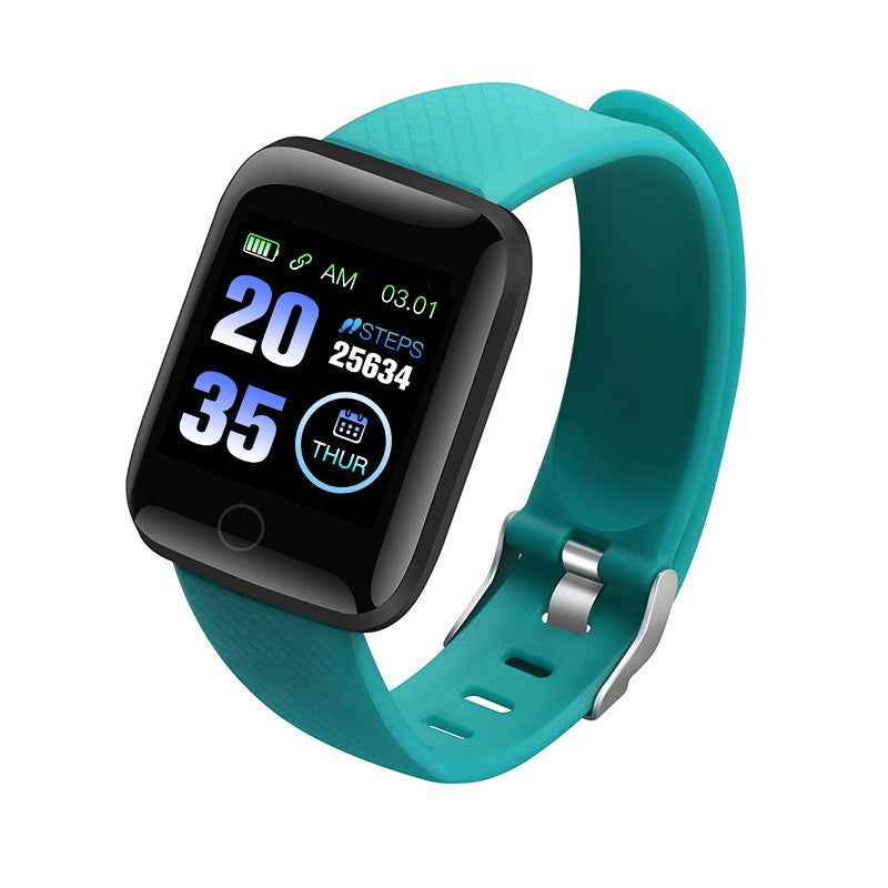 1Pc 116plus Smart Watch Sports Fitness Tracker with Heart Rate Monitor - Green
