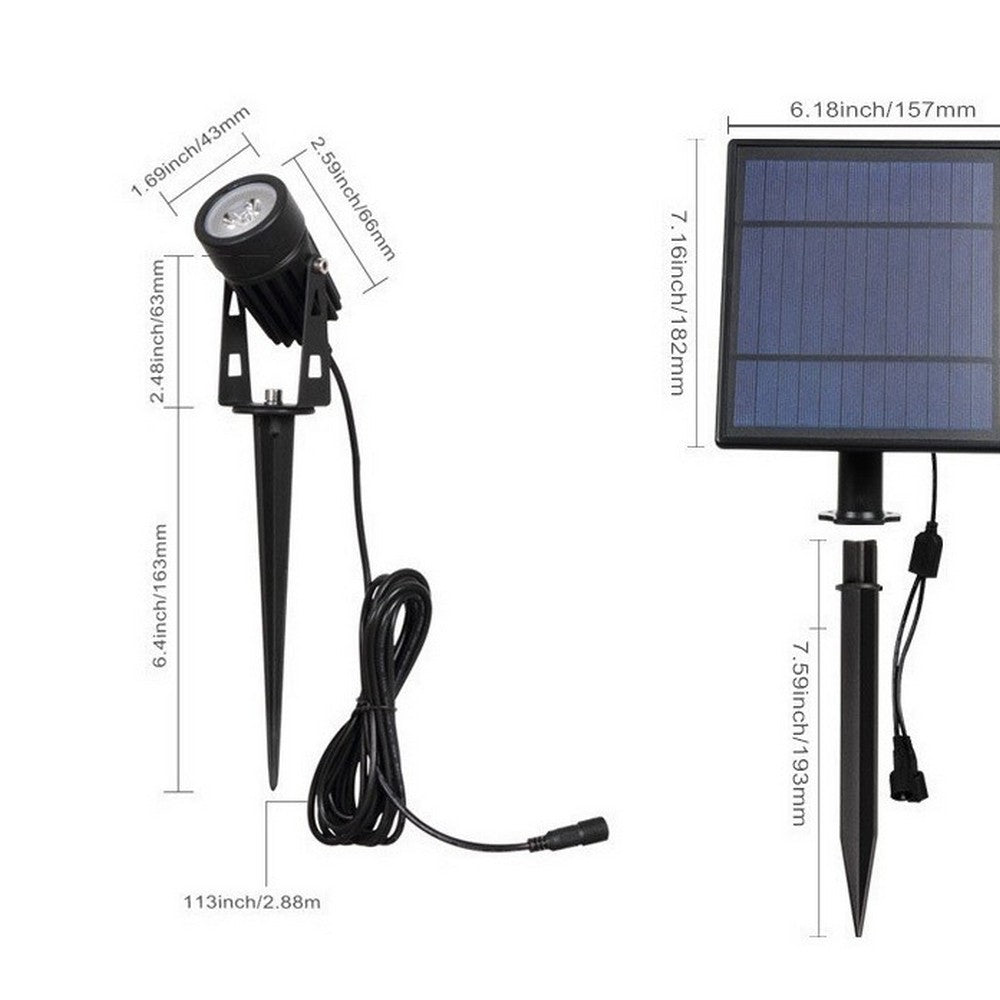 4 in 1 Outdoor IP65 Waterproof Solar Powered Spotlights Warm White for Garden Yard