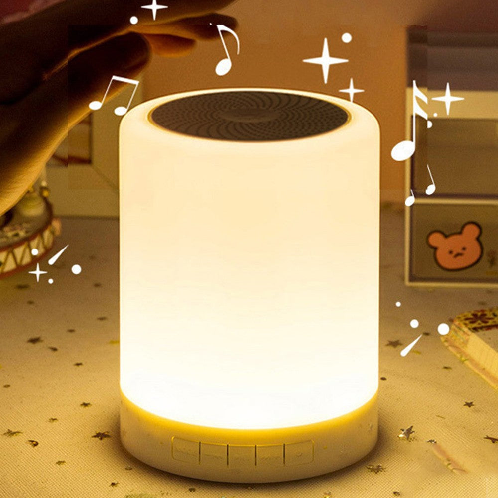 3 In 1 Bluetooth Speaker with Colour Changing LED Light and Alarm Clock Bedroom Lamp
