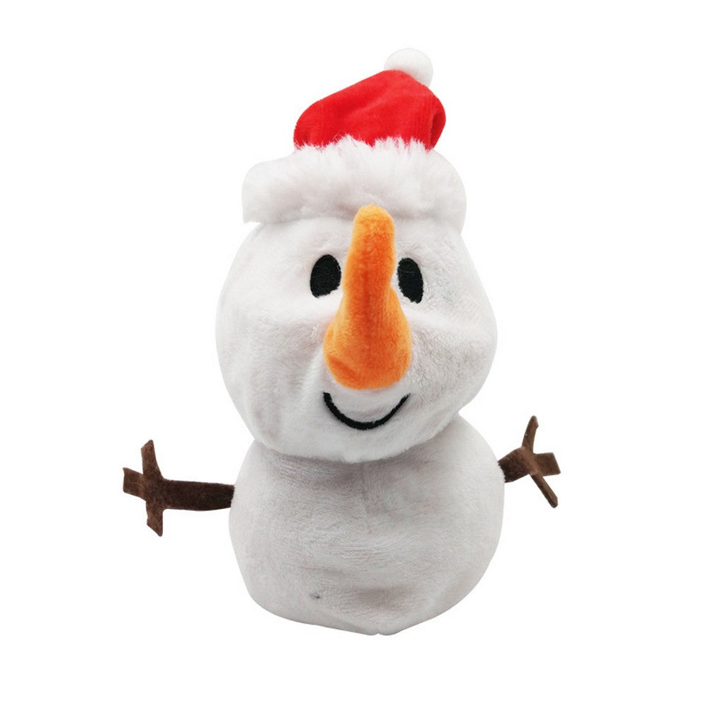 2 X Christmas Reversible Santa Claus Snowman Plushie Toy Kids Toy