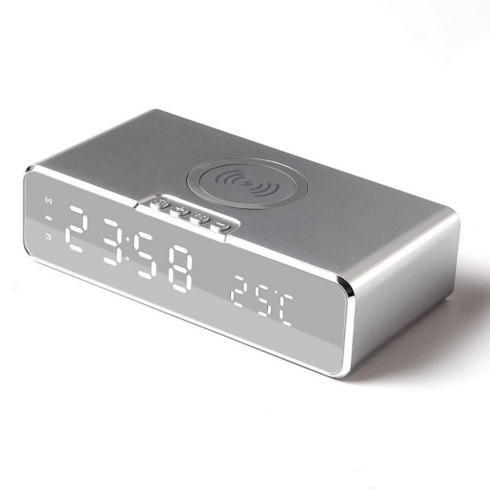 2 In 1 Alarm Clock Wireless Charging Pad for Cell Phone AirPods Pro