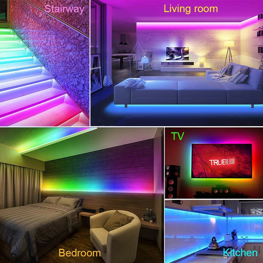 4 X App Control RGB Waterproof Smart Bluetooth LED Strip Lights