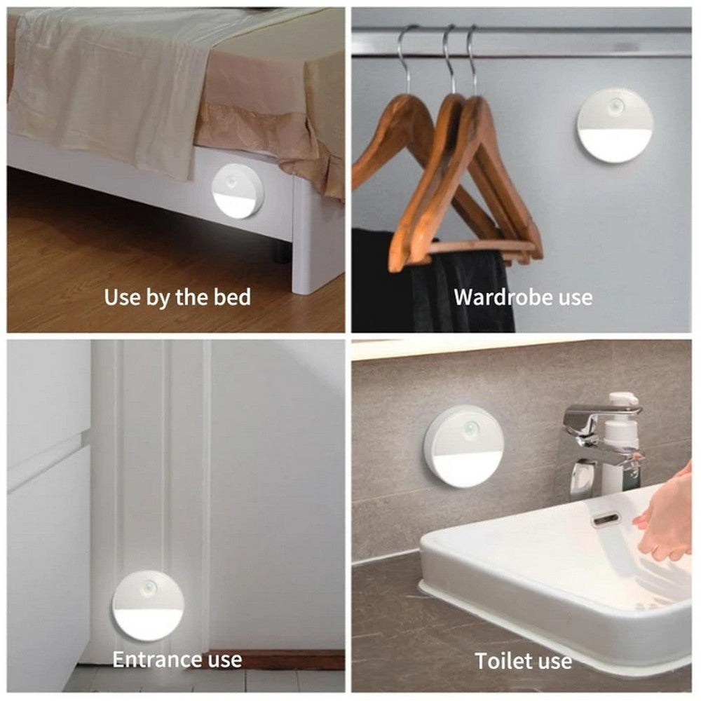 4 Pack 2LEDs Motion Sensor Night Light for Stairs Cabinet Kitchen Bedroom