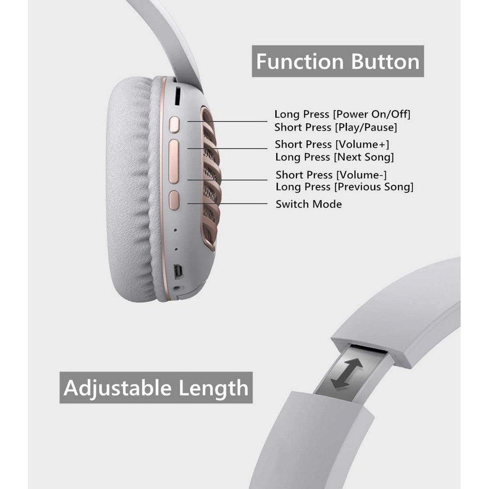 2 X Wireless Bluetooth 5.0 Headset Wired Headphones for Computer Gaming Cell Phone