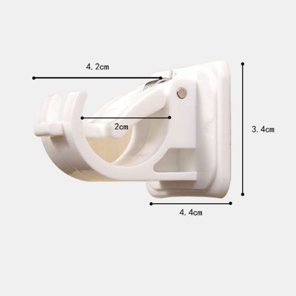 4 Pairs of Self Adhesive Nail Free Adjustable Rod Bracket Holders