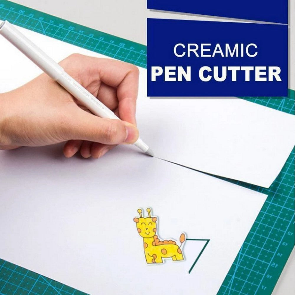 4 X Pen Shape Ceramic Blade Paper Cutter DIY Tool with Safety Cap