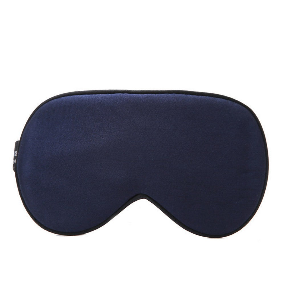 2 Pack Adjustable Super Smooth Blindfold Silk Sleep Eye Mask with Bag Black and Navy