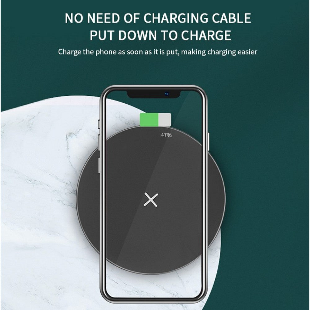 2 Pack 15W Wireless Charger Ultra Thin Mobile Phone Fast Charging Pad Suitable for iPhone 12