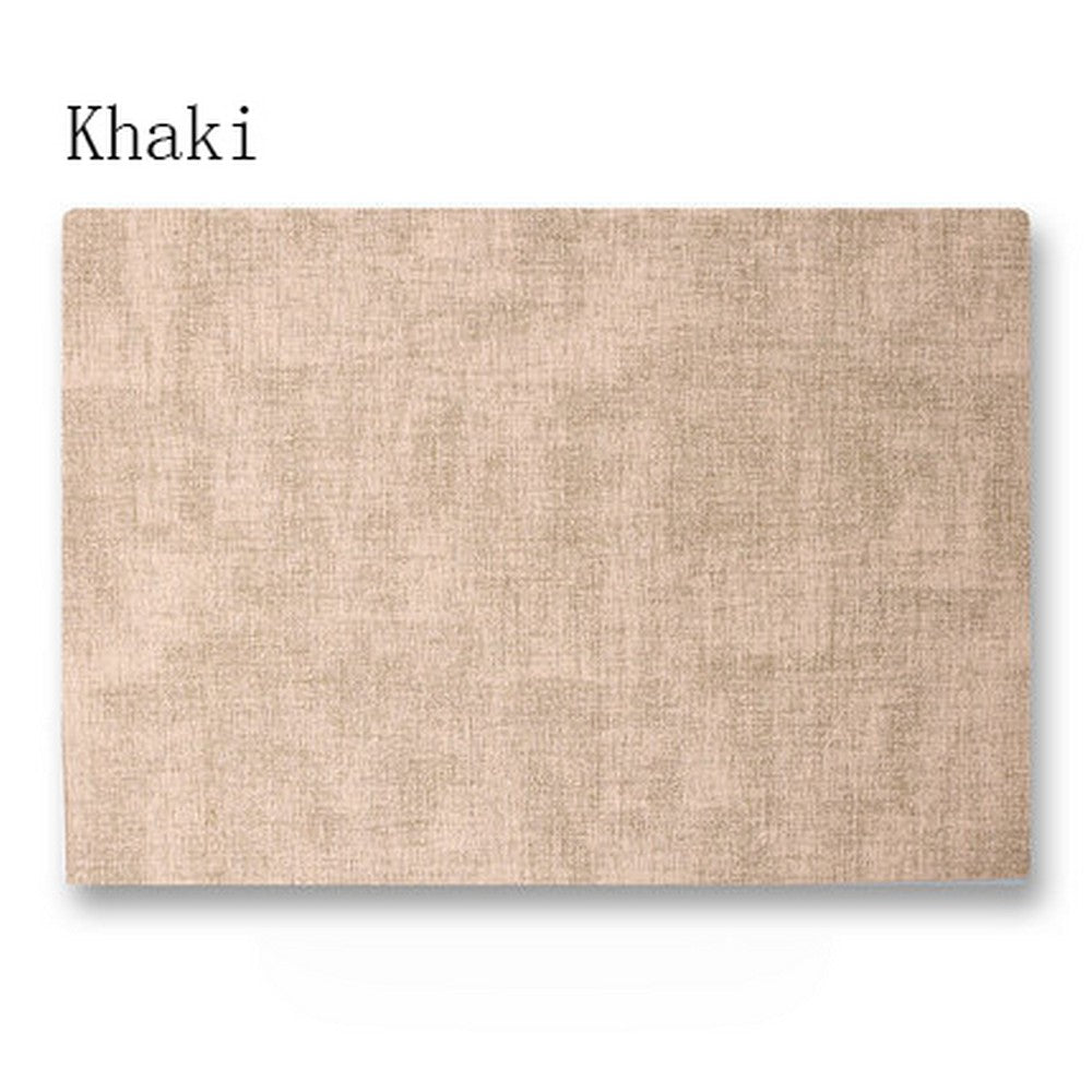 6 Pieces PU Leather Placemat Waterproof Oilproof Table Mat