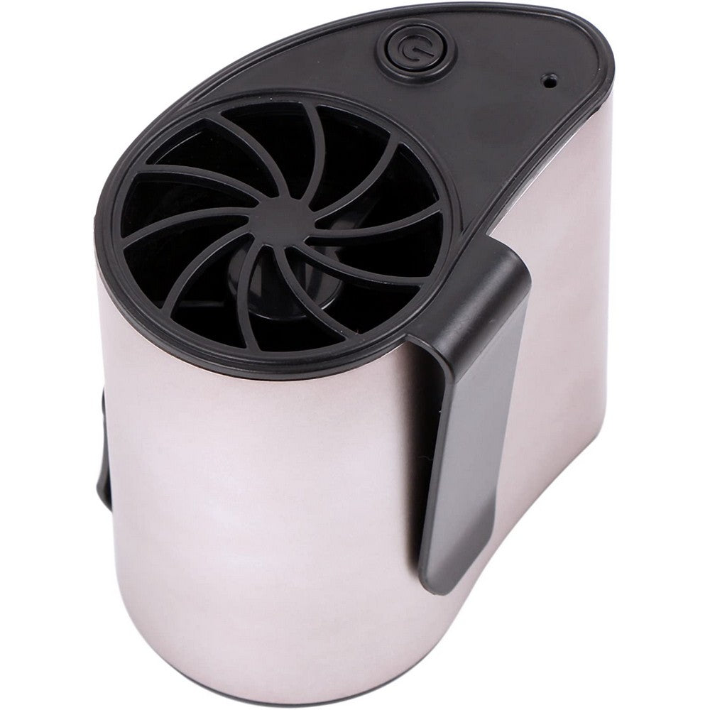 2 Pack Mini Portable USB Rechargeable Fan Waist Fan Can be Worn on the Waist Silver