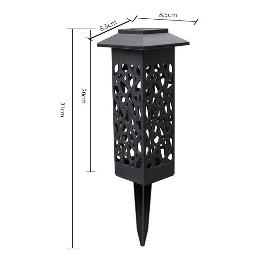 4 X Solar Powered LED Light Path Lighting Landscape Light Lawn Stake Light Garden Decoration Hollow Lamp