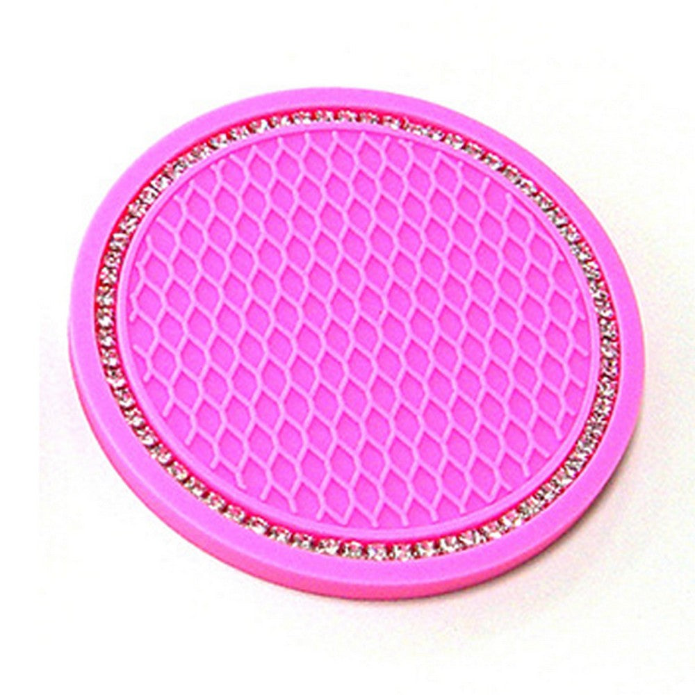 4 Pieces Universal Rhinestone Cup Holder Insert Coaster Cup Mat Bling Cup Pad Car Interior Accessories
