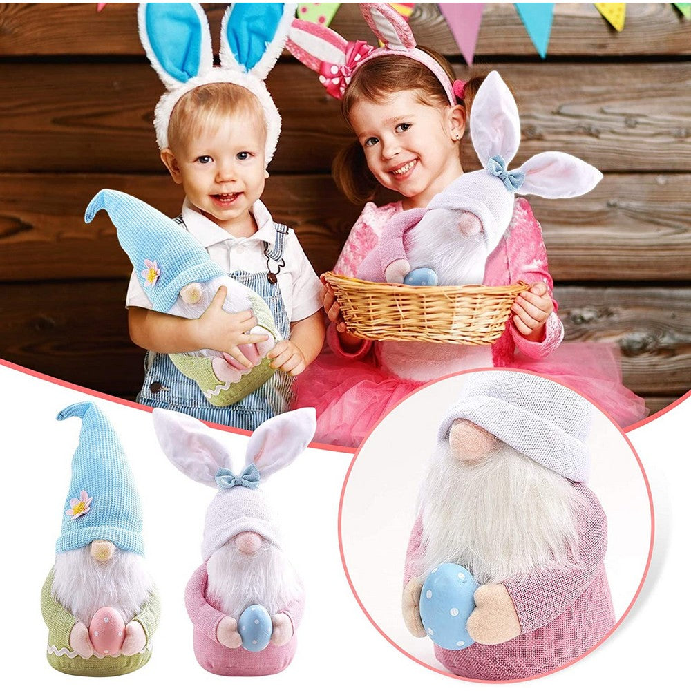 4 X Home Easter Decorations Ornaments Gnome Faceless Doll for Kids