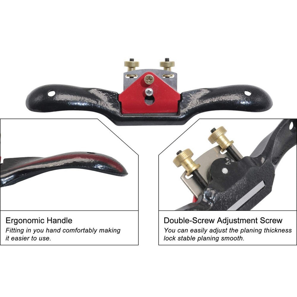 2 X 9 Inch Adjustable Spoke Shave Wood Working Hand Tool Planer