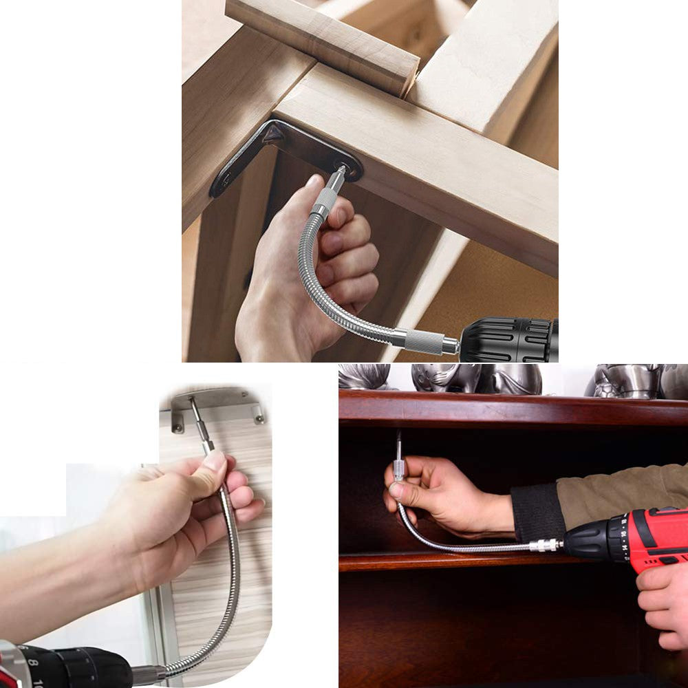 4 X Flexible Drill Shaft Flexible Extension Screwdriver Drill Bit Shaft Connecting Link Cordless Drill Screwdriver Bit Shaft