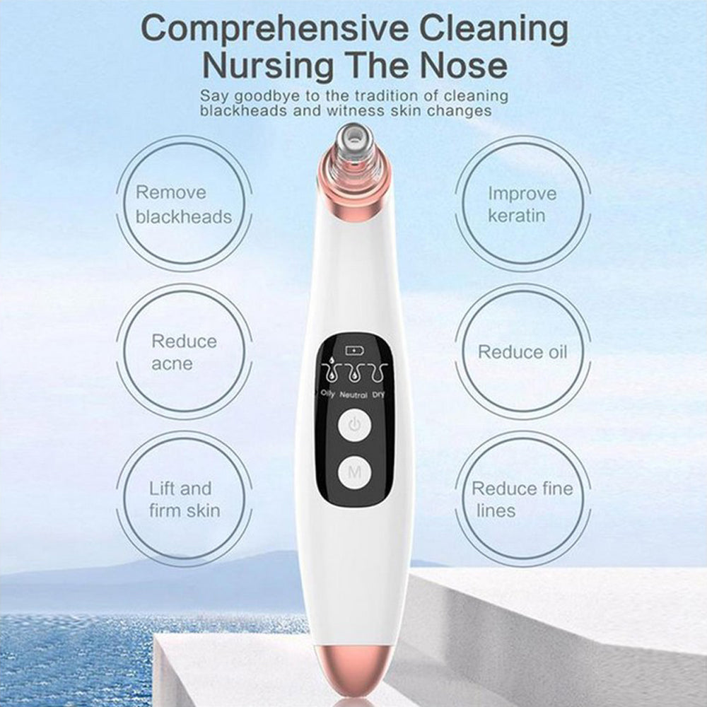 Visible Rechargeable 3 Suction Blackhead Remover Camera Vacuum Pore Acne Cleaner