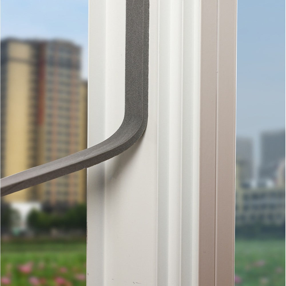 2 Rolls 5M Weather Stripping Sponge Foam Strip Tapes Draught Excluder Door Window Seal Rolls Grey