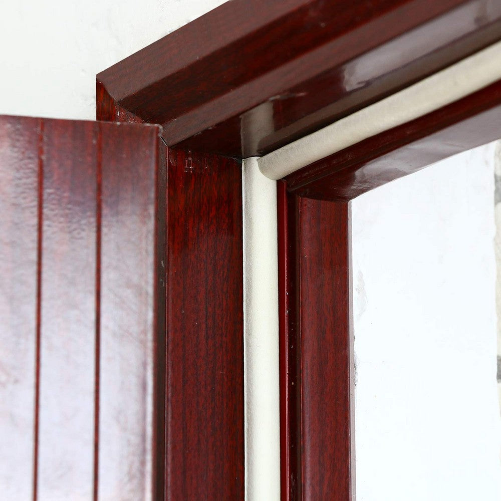 4 Rolls 5M D Type Door Weather Stripping Window Seal Strips Self Adhisive Gap Blockers White