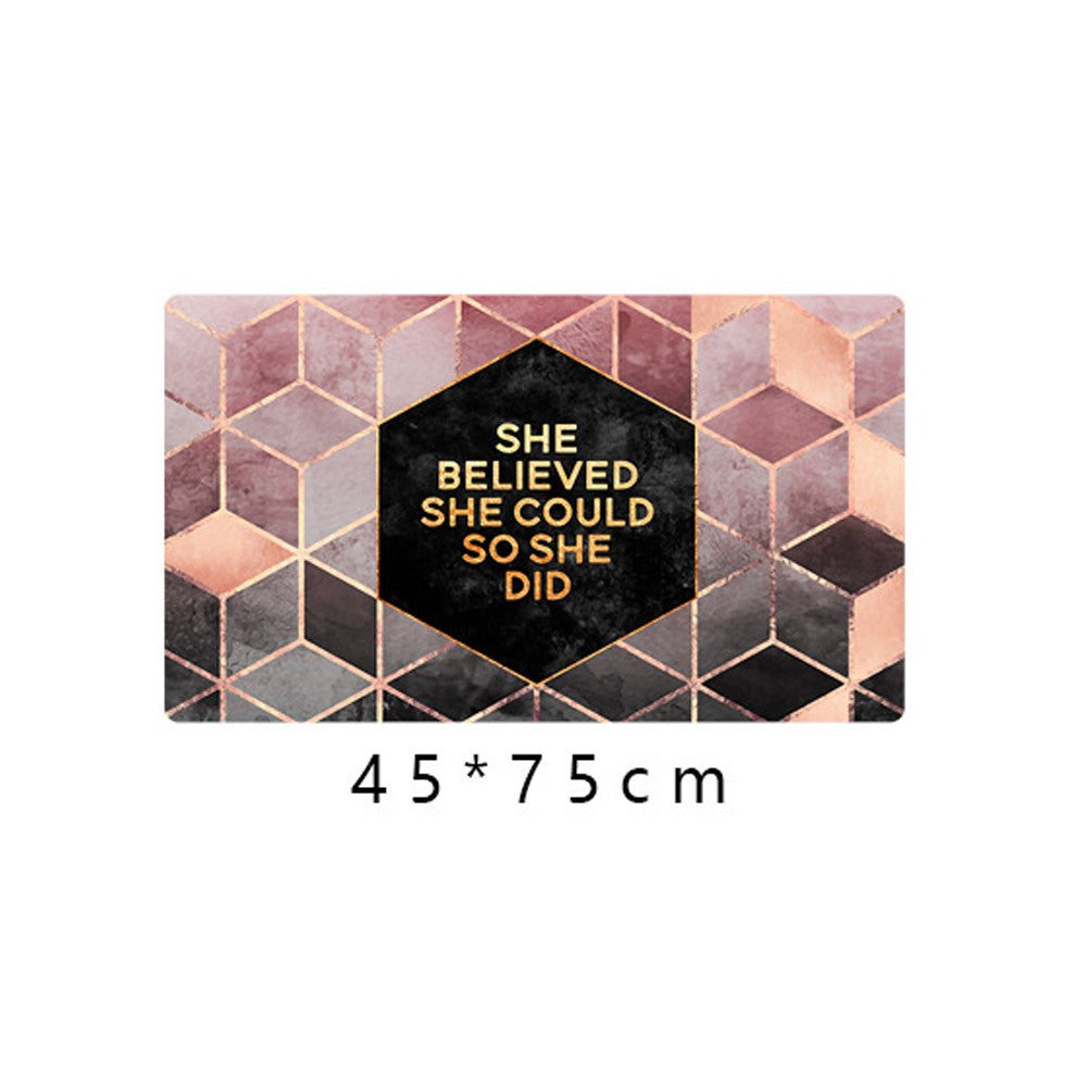 45X75CM Non-Slip Waterproof Kitchen Mat Home Floor Rug Door Carpet Oil-proof Mat Style 2