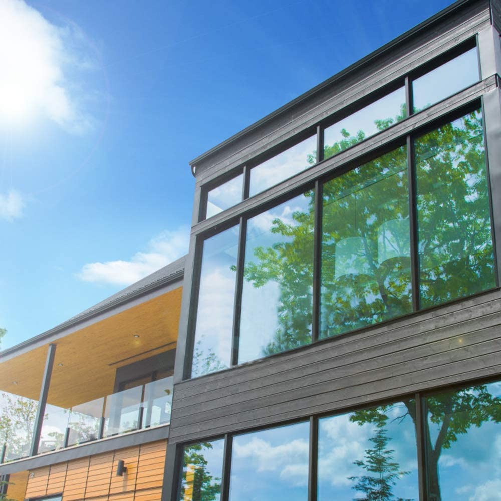 1 X 5M One Way Window Film Mirror Effect Tint Glass Cover Daytime Privacy Protecting Film Silver